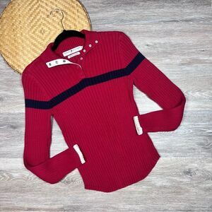 Vintage Y2K Tommy‎ Hilfiger collared sweater ribbed knit